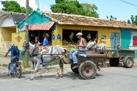 Straße, Kutsche, Alltag, Kuba mit Kindern