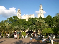 Die Kathedrale von Merida in Mexiko