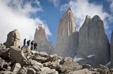 Wanderer im Torres del Paine Nationalpark