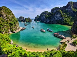 Halongbucht, Wasser, Schiffe, Natur, Vietna, vietnam schönste orte