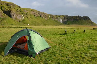 Zelt, Island, Landschaft, Camping