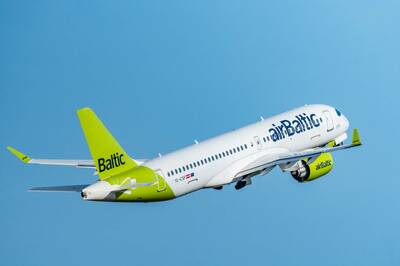 Flugzeug, Air Baltic, Transfer, Baltikum, Finnland